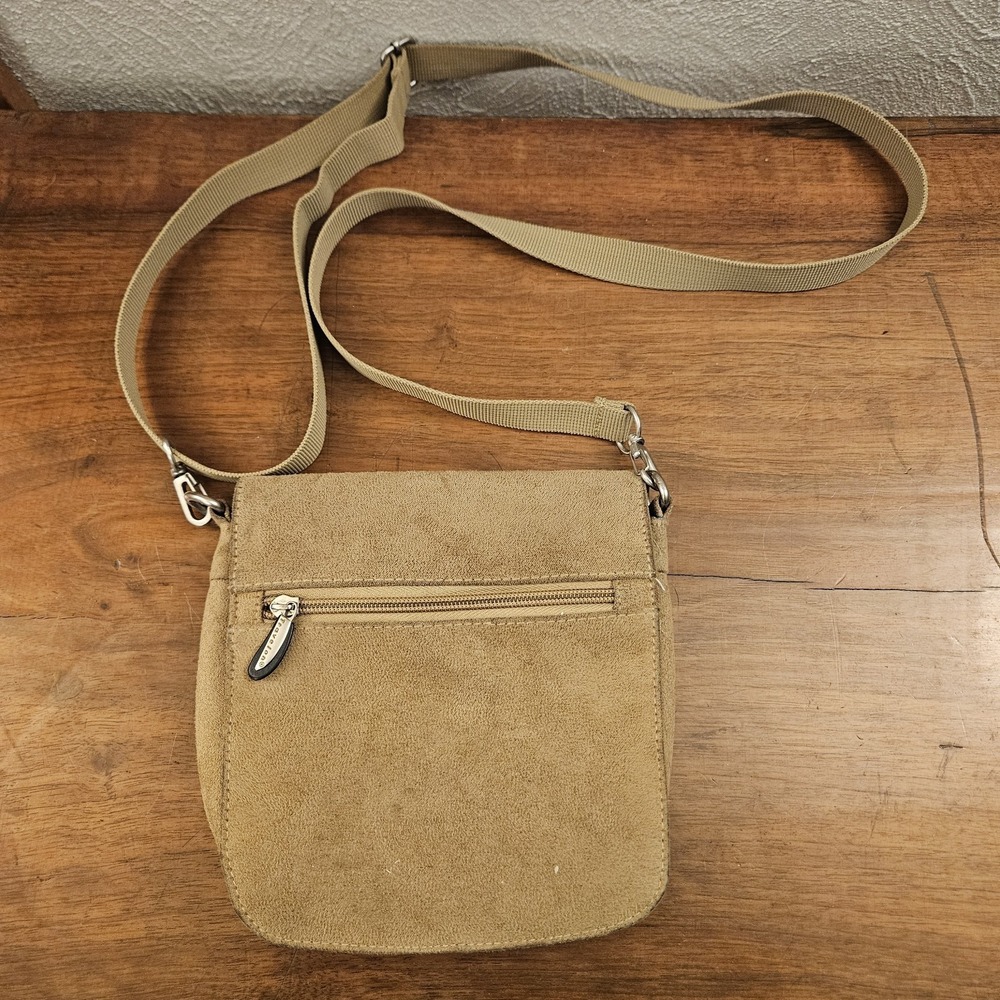 Travelon Vintage‎ Faux Suede Microfiber Cross Body Purse Bag Small Travel